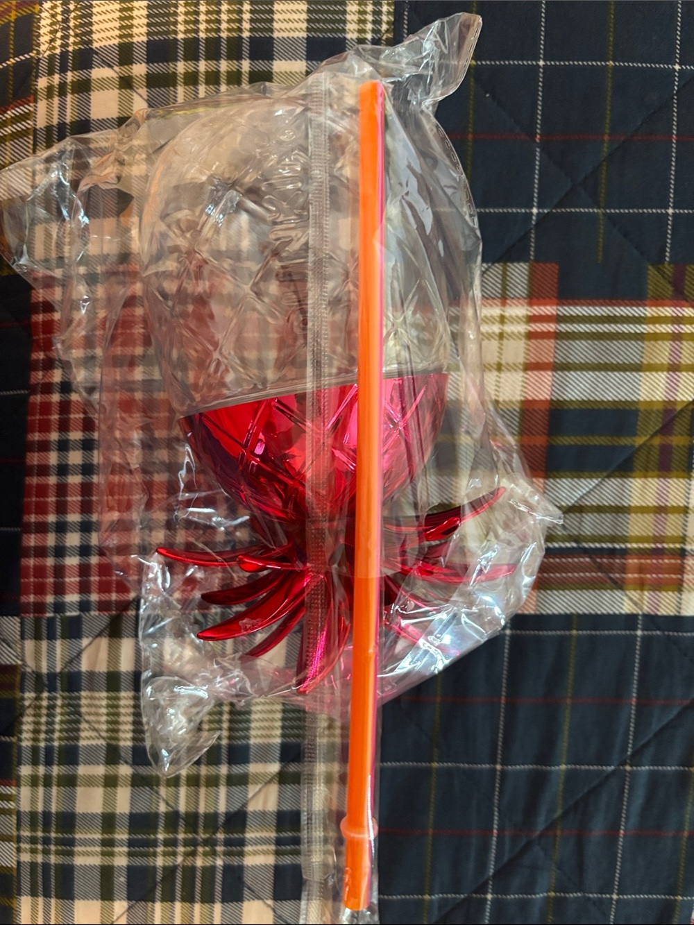 Dunkin Barbie Pink Pineapple Drink Tumbler with Straw - Picture 3 of 3